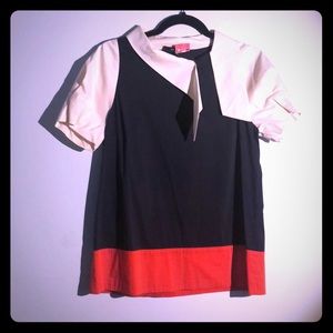 BCBG sailor-esque blouse